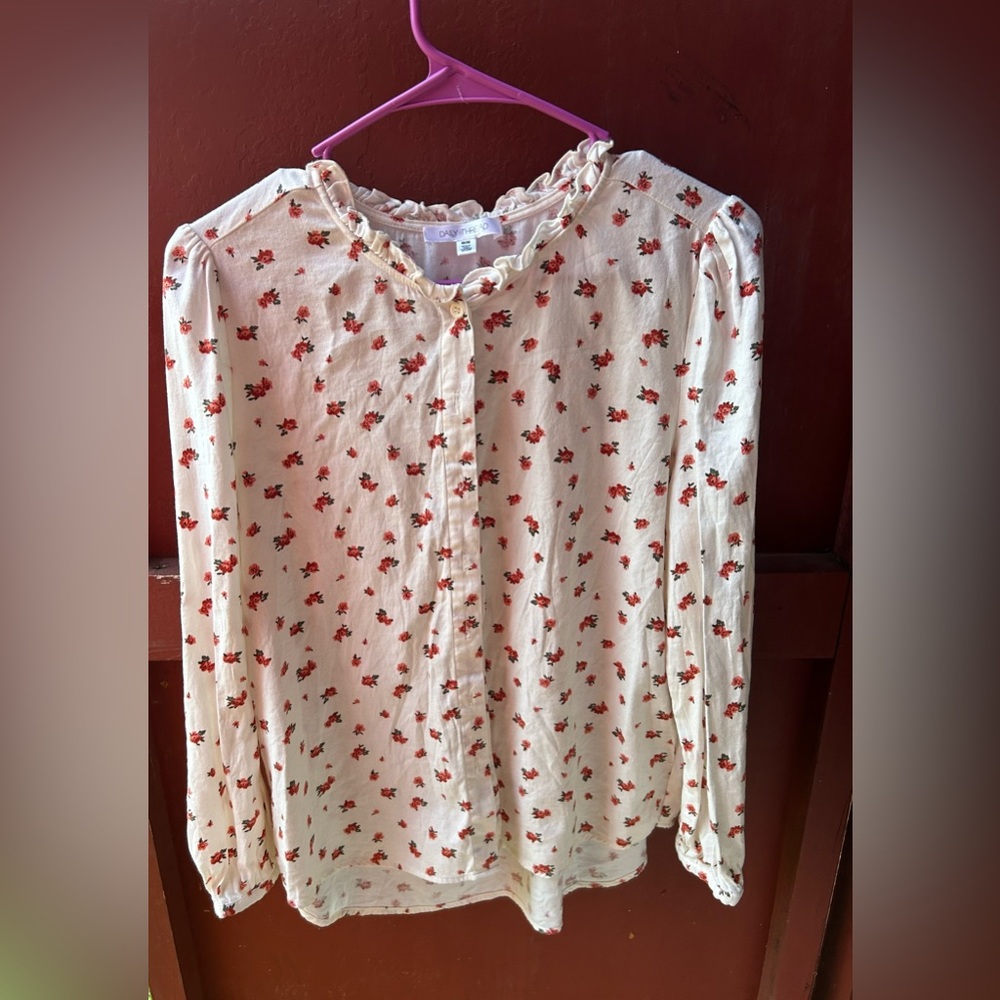 Daily Thread Floral Ruffled Blouse